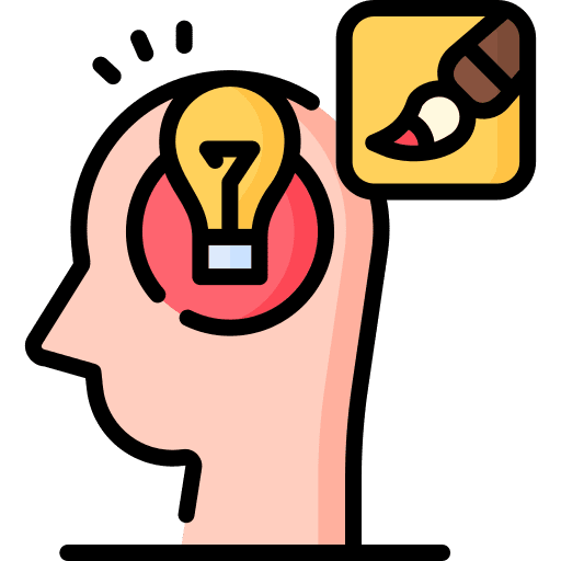 Creativity mind head design icon