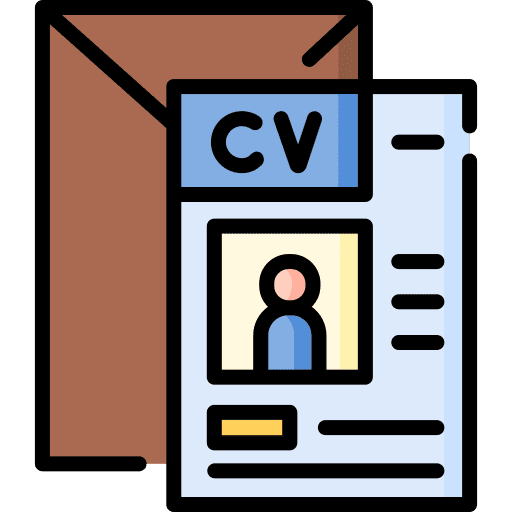 Resume business curriculum application icon