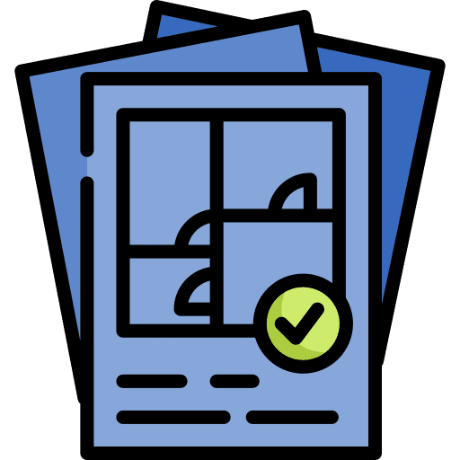 Approve file files and folders verified icon