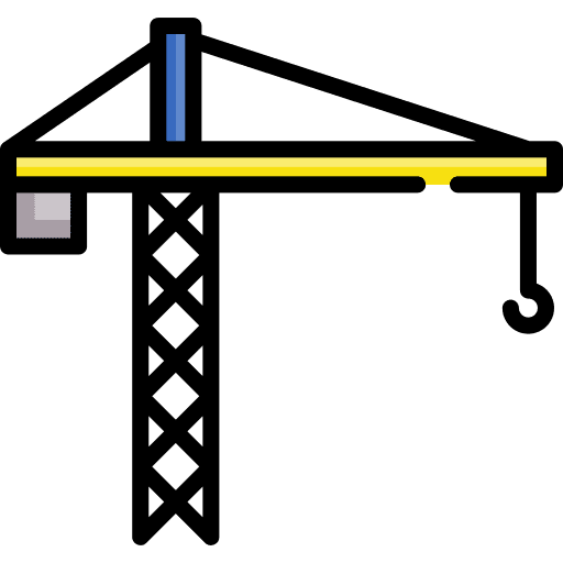 Crane construction and tools lift hook icon