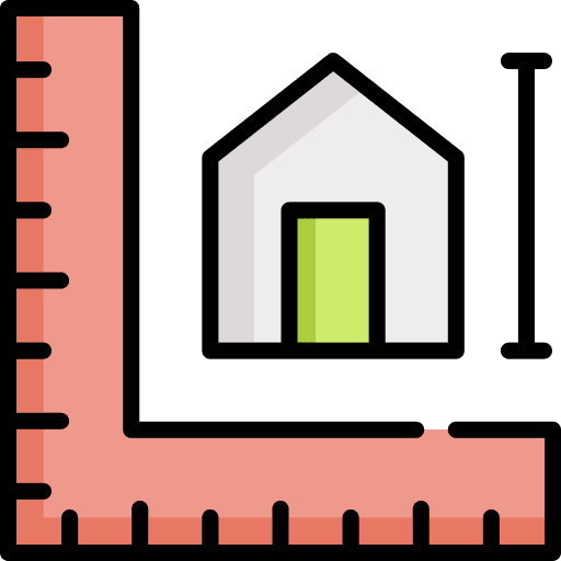 House design architecture art and design size icon