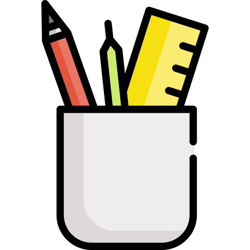 Stationery stationery pencil holder office icon