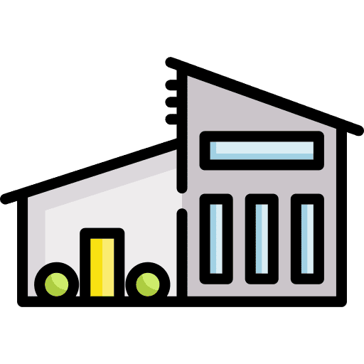 House real estate property building icon