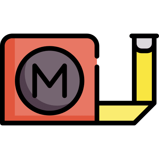 Meter measure tape meter roll icon