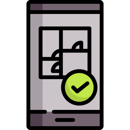 Mobile phone plan smartphone verified icon