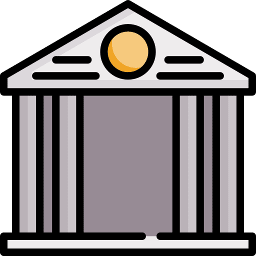 Building art and design building bank icon