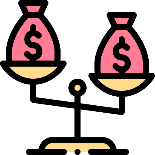 Balance economy business and finance finance icon