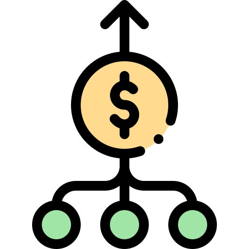 Diversification network diversification business and finance icon