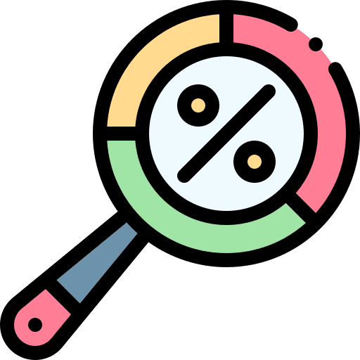 Ratio business and finance percentage ratio icon
