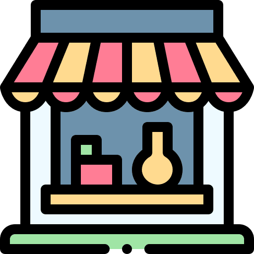 Storefront retail storefront smartphone icon