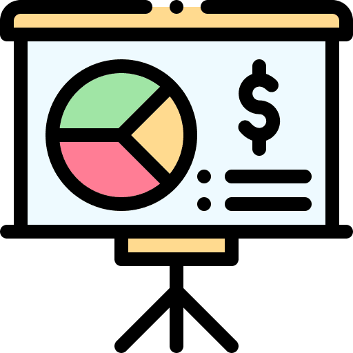 Presentation presentation business finances icon