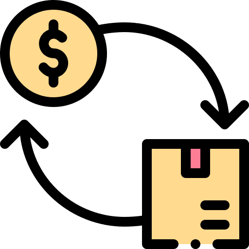 Trade box commerce and shopping trade icon