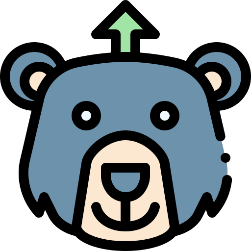 Bear chart market analytics icon