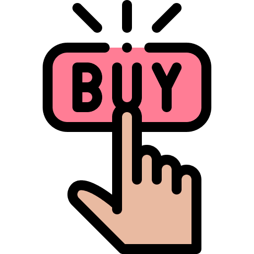 Buy online store buy hand icon