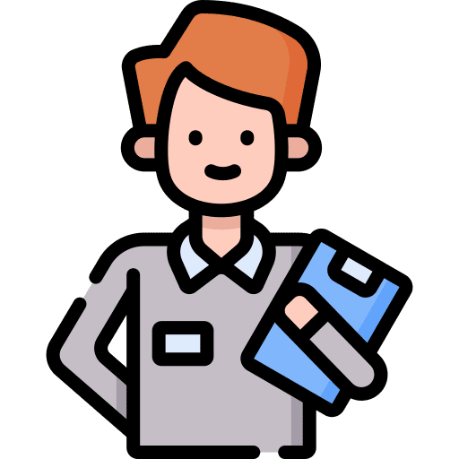 Instructor professions and jobs teacher driving school icon