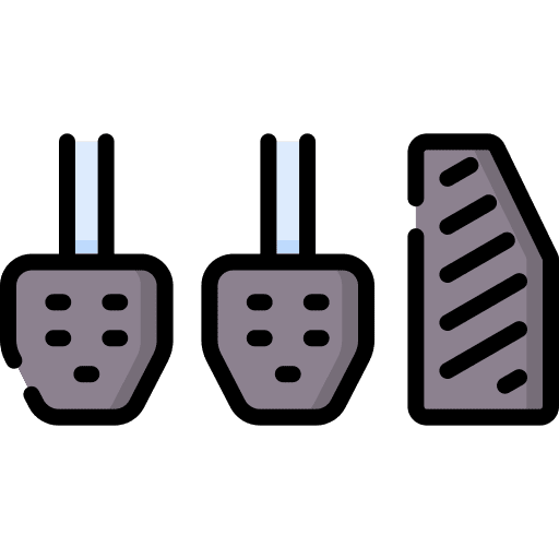 Car pedals break transportation speed icon