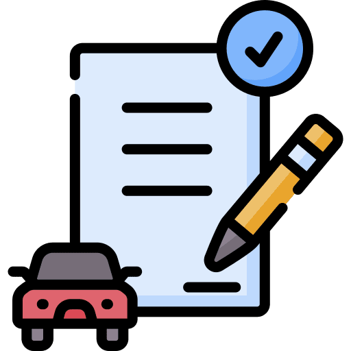 Register form register driving test icon