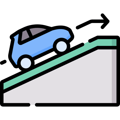 Road learning hill training icon