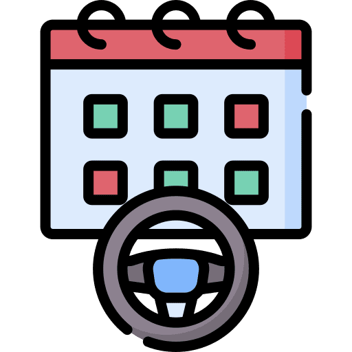 Calendar time and date transportation plan icon