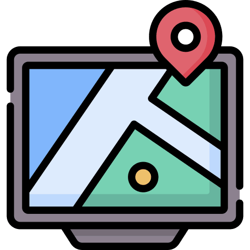 Gps electronics transportation navigation icon