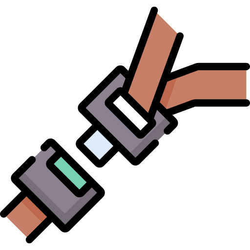 Seat belt lock safety belt safety seat icon