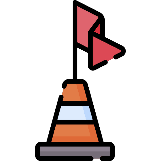 Traffic cone urban signaling bollards icon