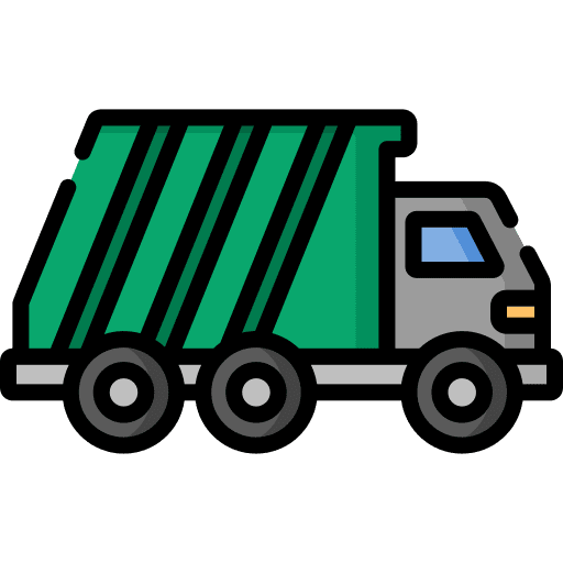 Garbage truck vehicle recycling truck automobile icon