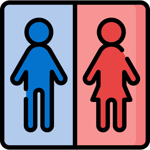 Restroom toilet signaling restroom icon