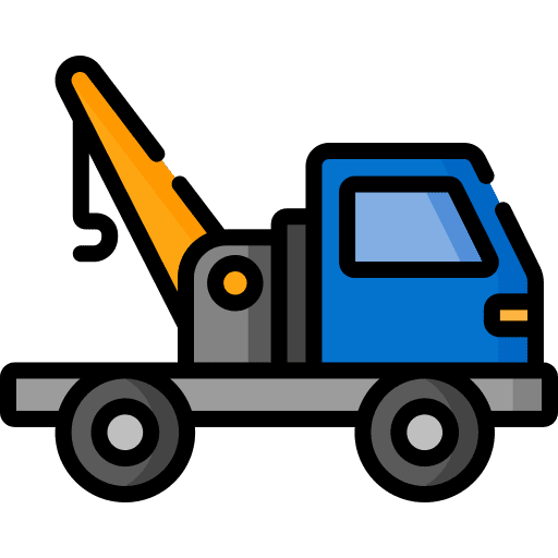 Tow truck towing vehicle car breakdown service icon