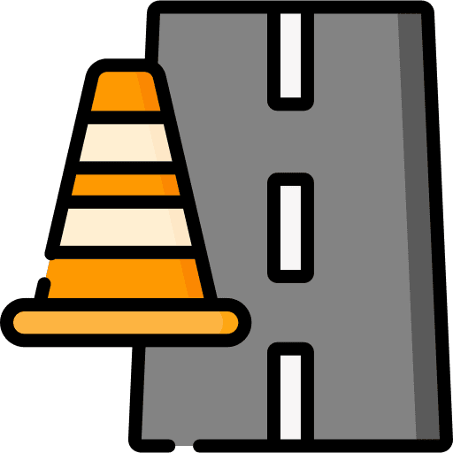 Traffic cone urban construction road icon