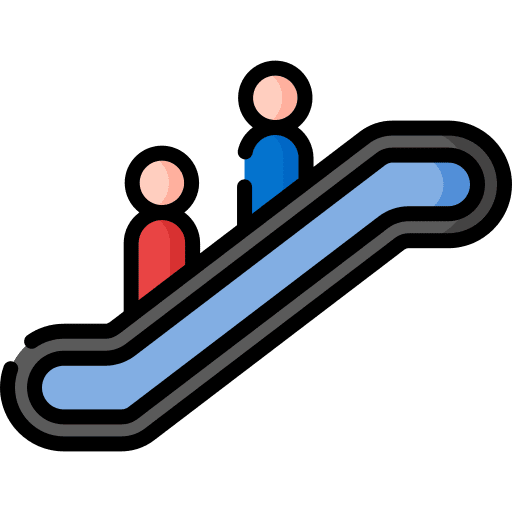 Escalator transportation sign stair icon