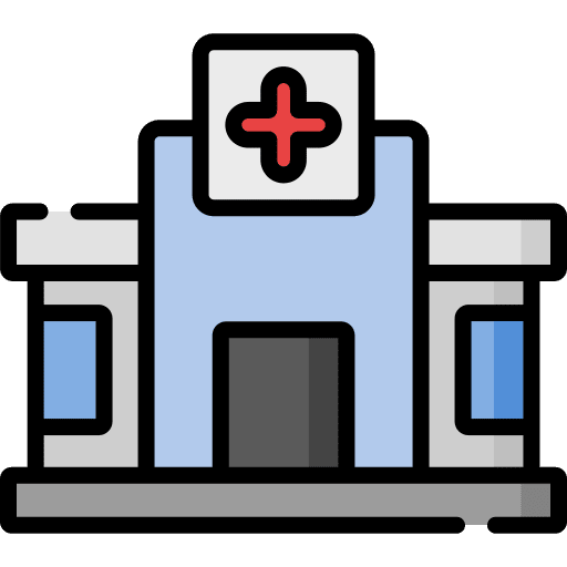 Hospital health clinic hospital buildings icon