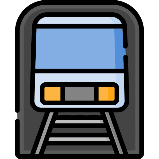 Subway tube public transport train icon