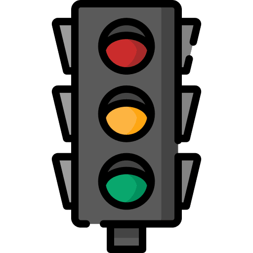 Traffic light signaling traffic light road sign icon
