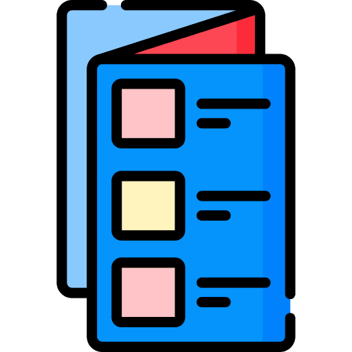 Catalogue announcement pamphlet leaflet icon