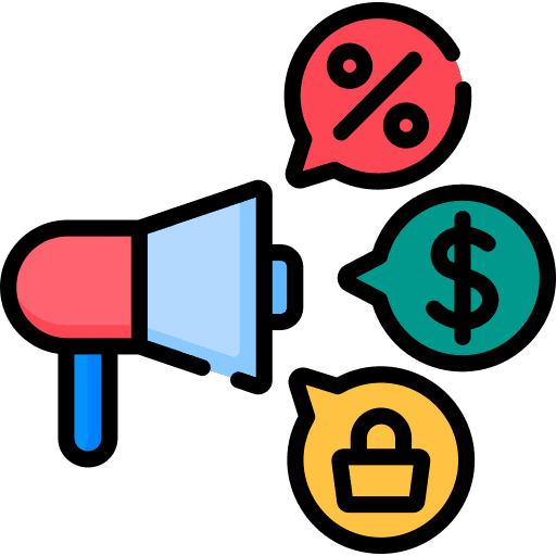 Promotion marketing commerce and shopping business and finance icon