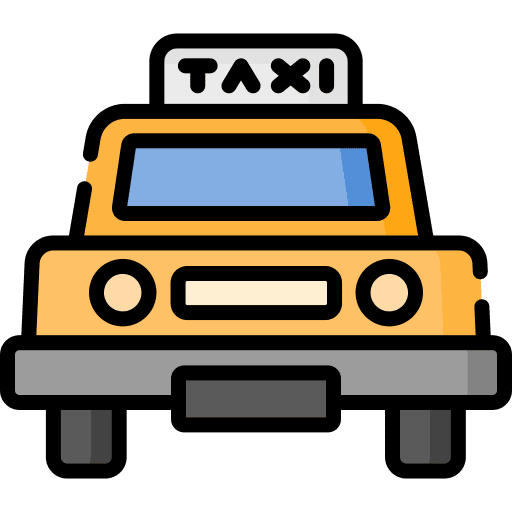 Taxi cab vehicle transportation icon