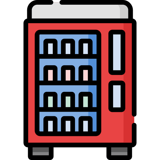 Vending machine automatic drinks beverages icon