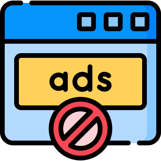 Ad blocker advert website online icon