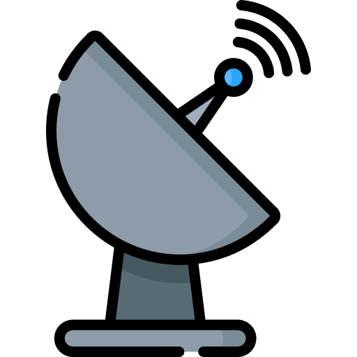 Broadcast technology radio antenna satellite dish icon