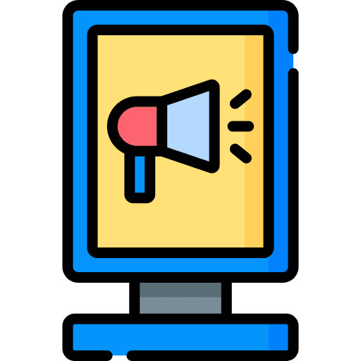 Mupi signboard street promotion icon