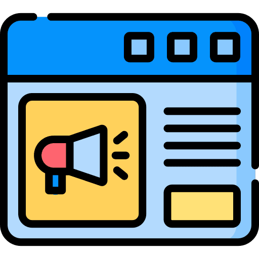 Online advertising website marketing promotion icon