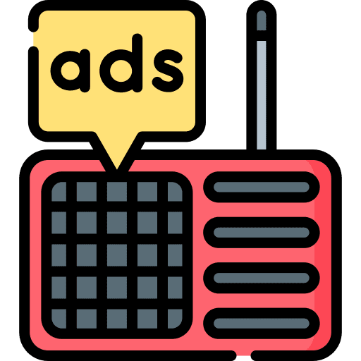 Radio advertising business electronics icon