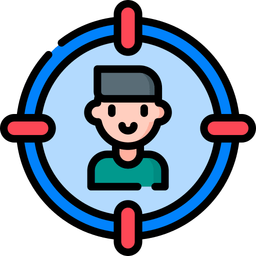 Target marketing user client icon