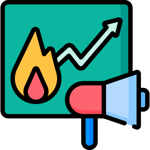 Trending topic megaphone marketing trending topic icon