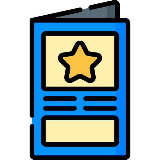 Brochure marketing document advertising icon