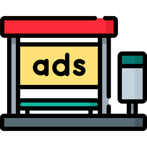 Bus stop marketing bus stop bench icon
