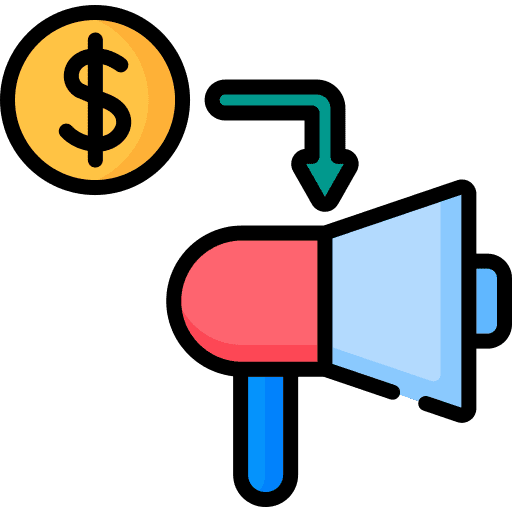 Megaphone business and finance megaphone money icon