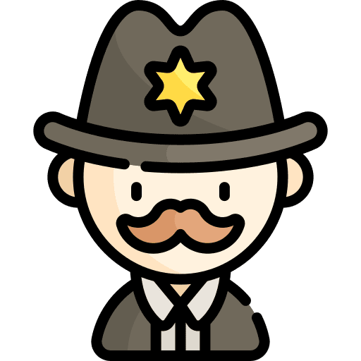 Sheriff avatar man wild west icon