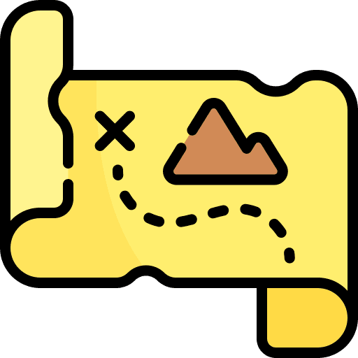 Treasure map treasure map adventure direction icon